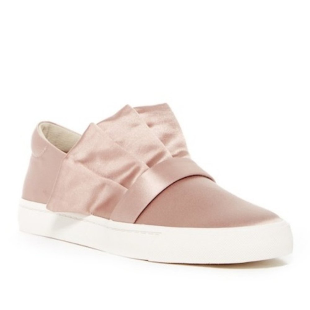 LLouise Et Cie Blush Pink Low Satin Sneaker Pink 7